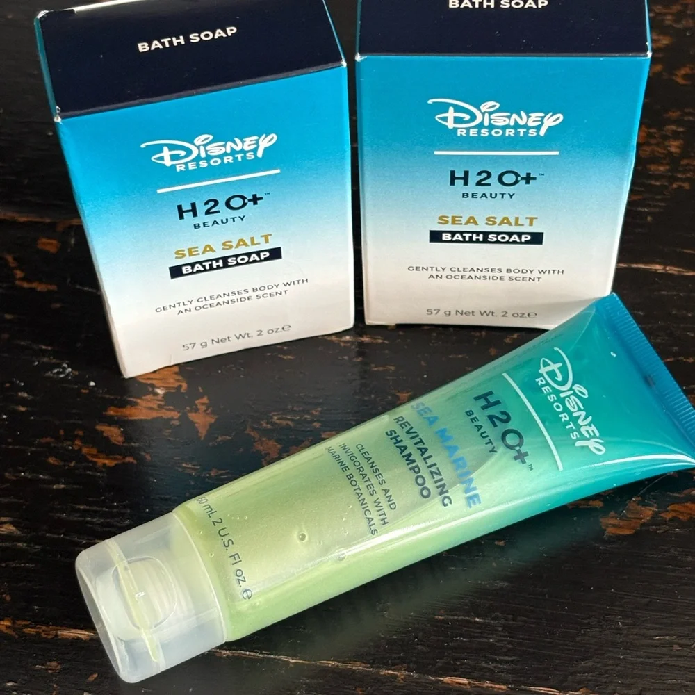 Disney Resorts H2O+ Beauty Sea Salt Bath Soap & Sea Marine Revitalizing Shampoo
